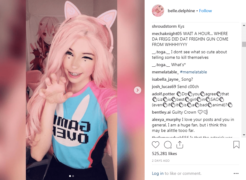 Belle delphine instagram